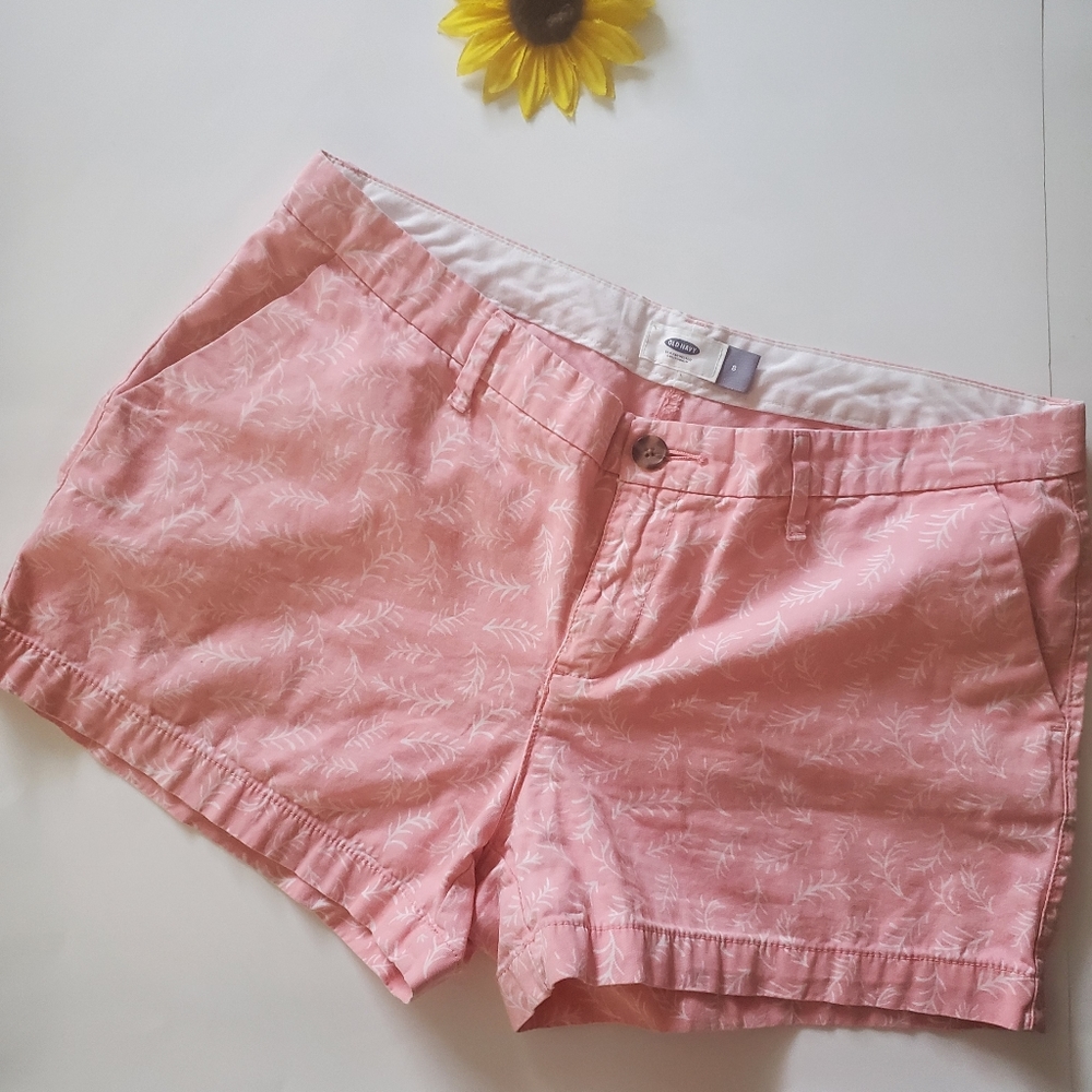 Old Navy Pink Cotton Shorts | Floral Print | Summer Essential - Picture 2 of 9
